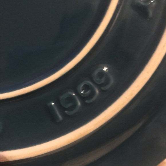 House of Lloyd 1999 vintage blue “ Cherish the Moment” glazed ceramic plate - Picture 8 of 10